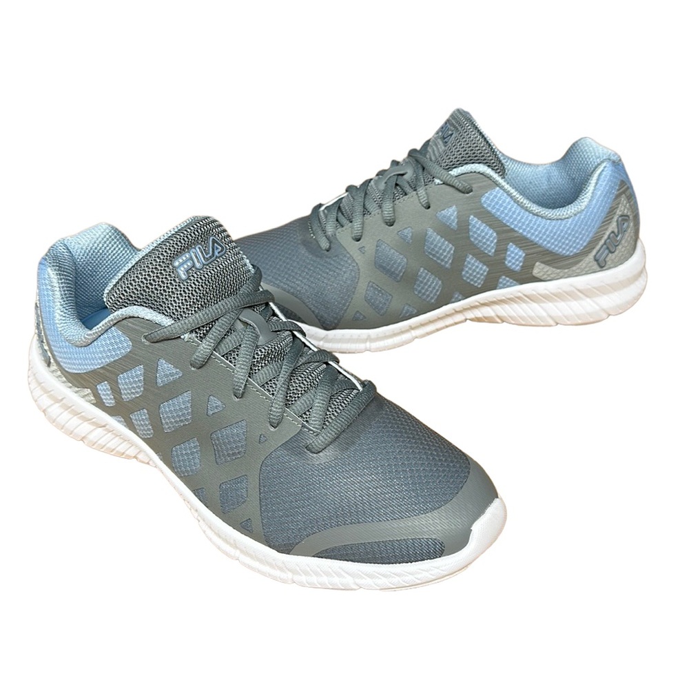Fila Memory Superstride 2 Coolmax 5RM01190-253 Gray Blue Running Shoes Size 9.5